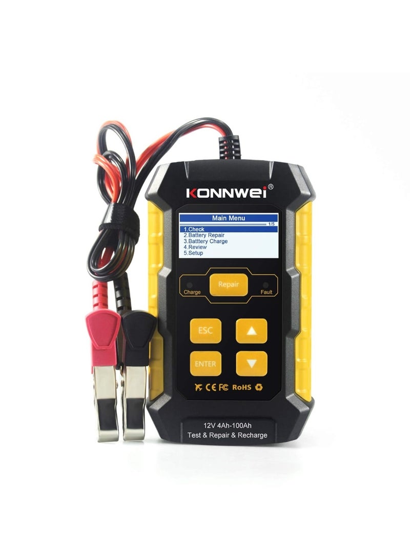 كونوي جهاز كونوي KW510 الذكي لفحص وشحن وإصلاح بطاريات السيارات 12V 5A - حل متكامل للبطاريات للسيارات والموتوسيكلات - Image 4